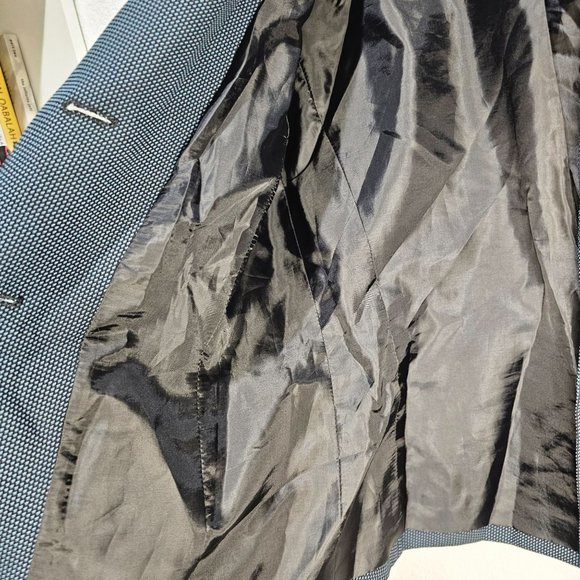 Anne Klein Blazer Jacket Womans Size 4 Blue and Black - Picture 4 of 12